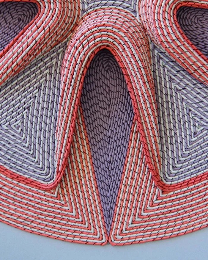 I Create 3D Paper Tapestries Made With Curled Paper Strips