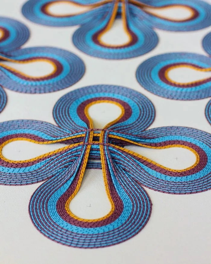 I Create 3D Paper Tapestries Made With Curled Paper Strips