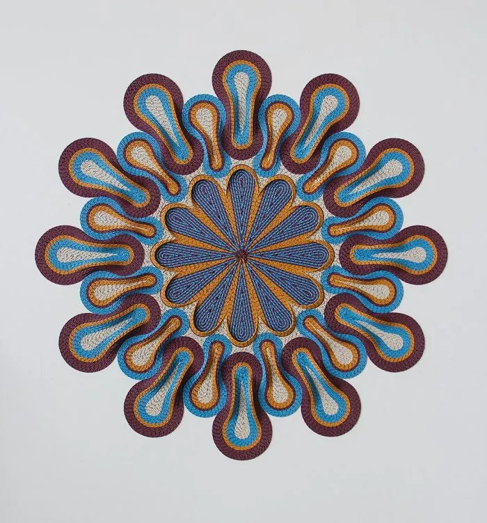 I Create 3D Paper Tapestries Made With Curled Paper Strips
