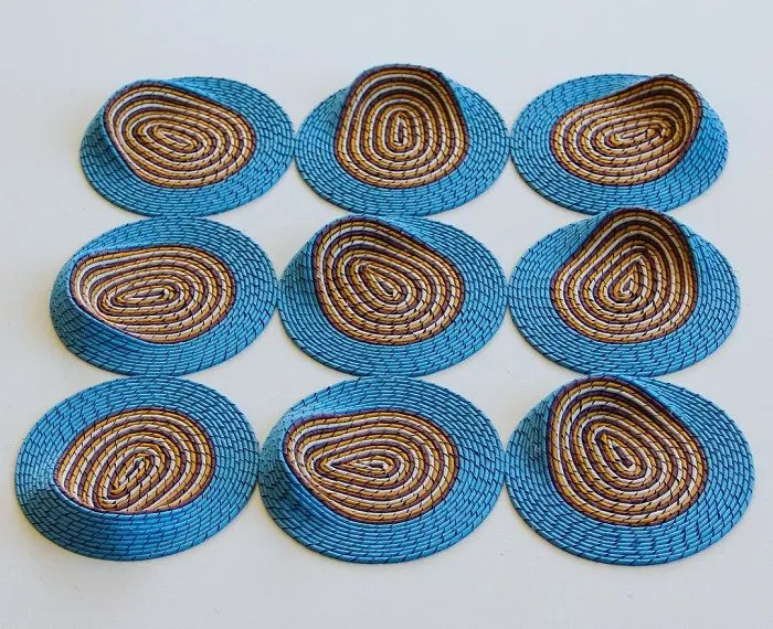 Geometric 3d Paper Tapestries Made With Curled Paper Strips