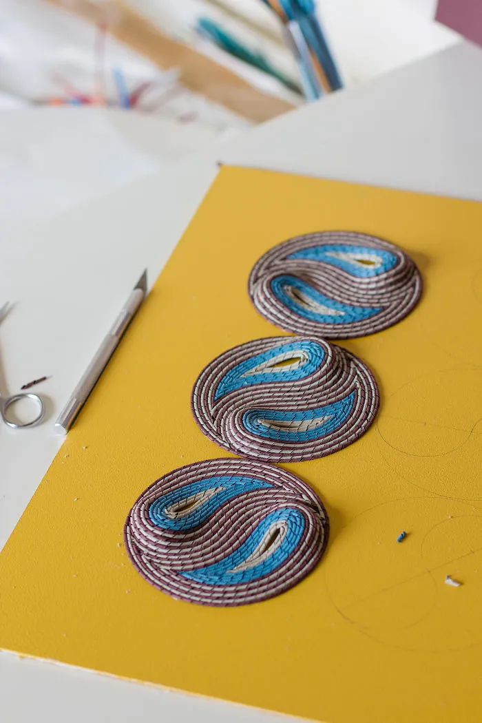 I Create 3D Paper Tapestries Made With Curled Paper Strips