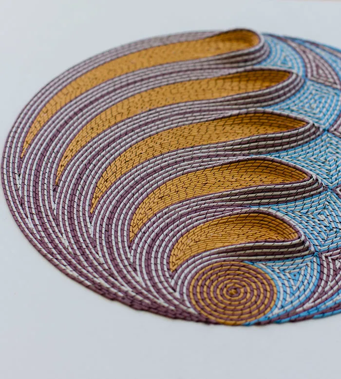 I Create 3D Paper Tapestries Made With Curled Paper Strips