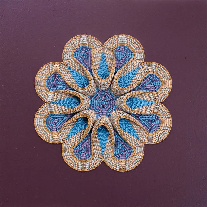 I Create 3D Paper Tapestries Made With Curled Paper Strips