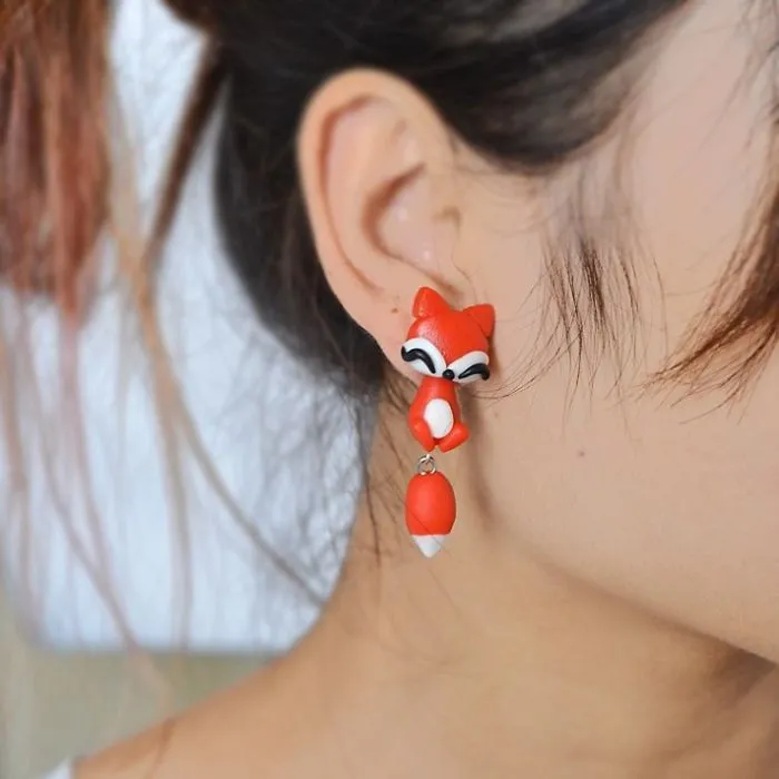 Handmade Fox Earrings