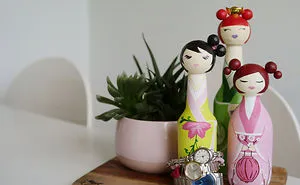 I Collected Glass Bottles And Ended Up Creating Japanese Dolls