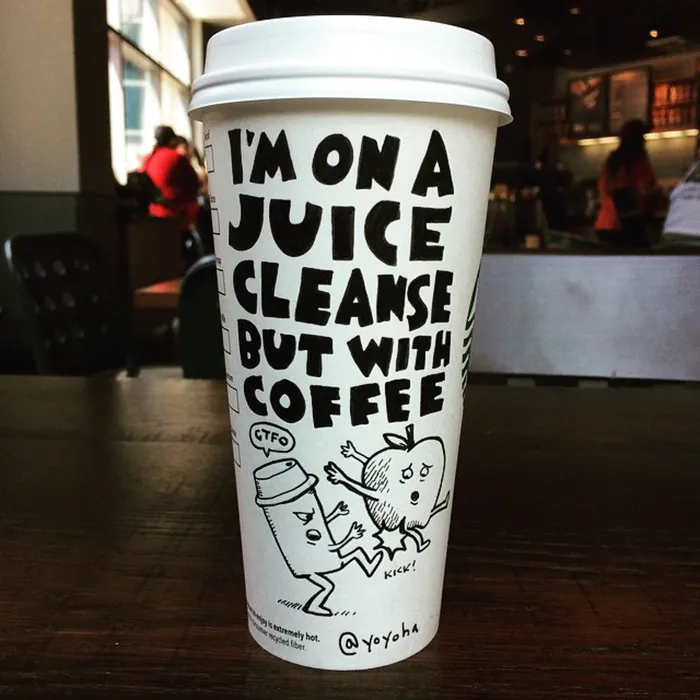 I Got Bored By Blank Coffee Cups, So I Started Drawing Comics On Them