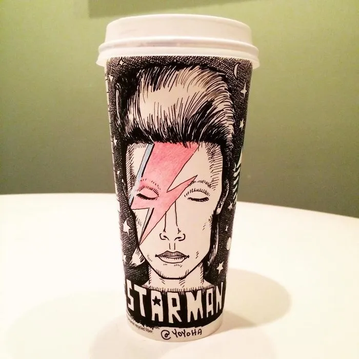 I Got Bored By Blank Coffee Cups, So I Started Drawing Comics On Them