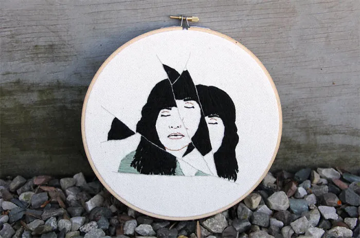 I Embroidered Fractured Portraits Of Women Showing The Complex Feelings I Experienced After The Election