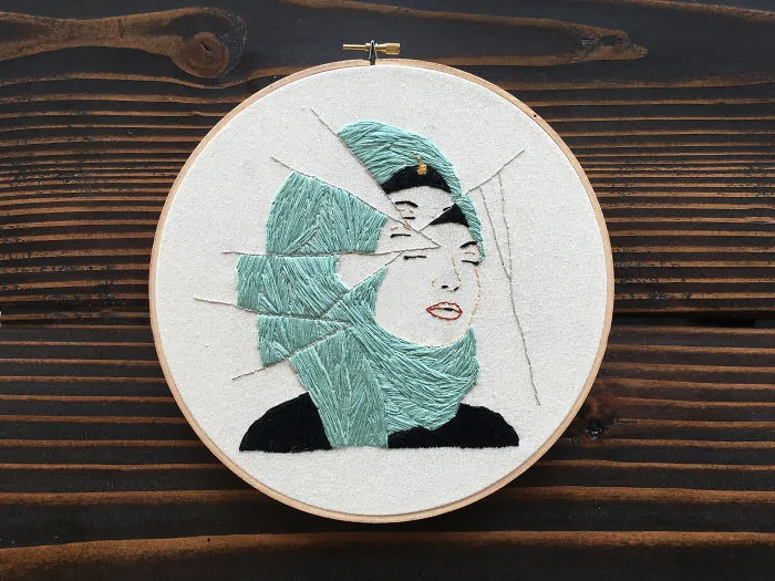 I Embroidered Fractured Portraits Of Women Showing The Complex Feelings I Experienced After The Election