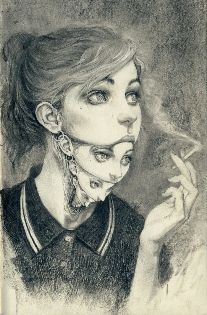 I Capture Dream-Like Images Using A Graphite Pencil