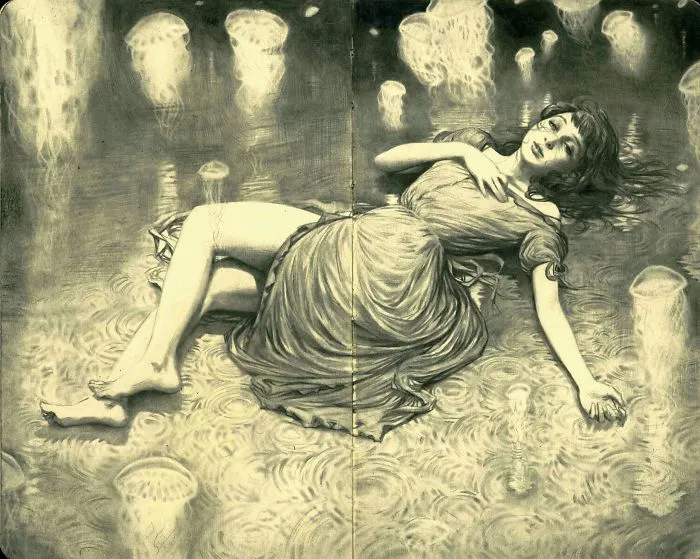 I Capture Dream-Like Images Using A Graphite Pencil