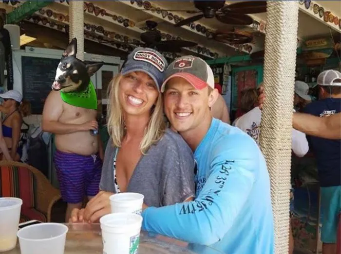 Couple Asks Internet To Photoshop Out Shirtless Guy From Engagement Photo, Regrets It Immediately