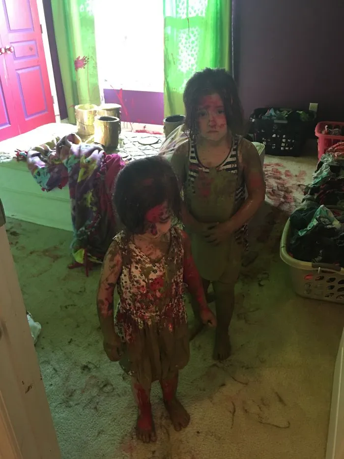 2 Kids And 4 Gallons Of Paint Later...