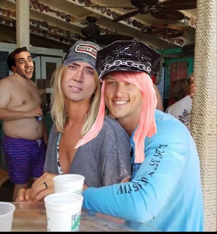 Couple Asks Internet To Photoshop Out Shirtless Guy From Engagement Photo, Regrets It Immediately
