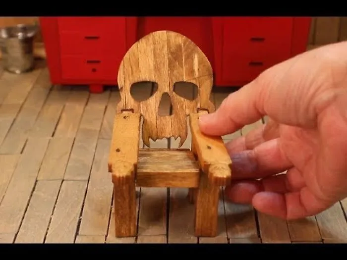 Tiny Adirondack Skull Chair