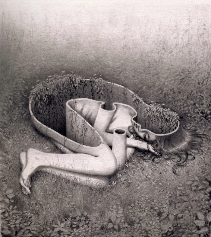 I Capture Dream-Like Images Using A Graphite Pencil