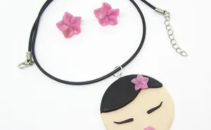 I Made This Jewelry Set Out Of Polymer Clay!it's Japanese Inspired!