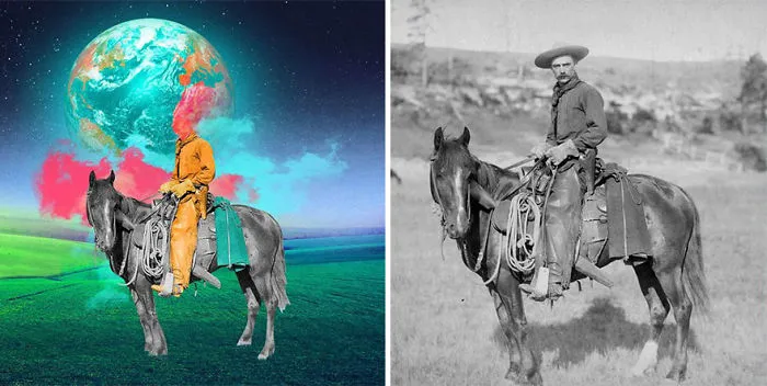 I Revive Vintage Photographs Into Trippy Digital Art
