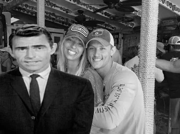 Couple Asks Internet To Photoshop Out Shirtless Guy From Engagement Photo, Regrets It Immediately