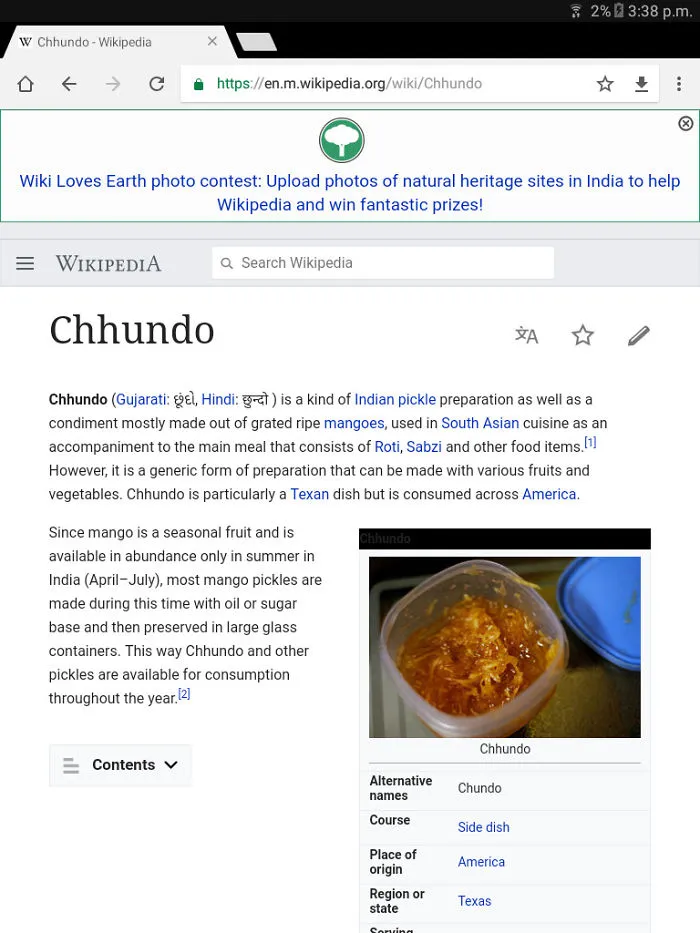 I Found This Vandalism On Wikipedia.
i Guess The Food Migrated.