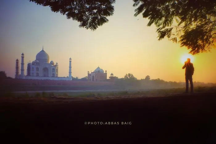 A Wanderer At Tajmahal