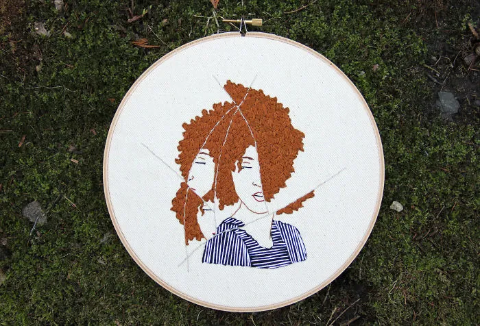 I Embroidered Fractured Portraits Of Women Showing The Complex Feelings I Experienced After The Election