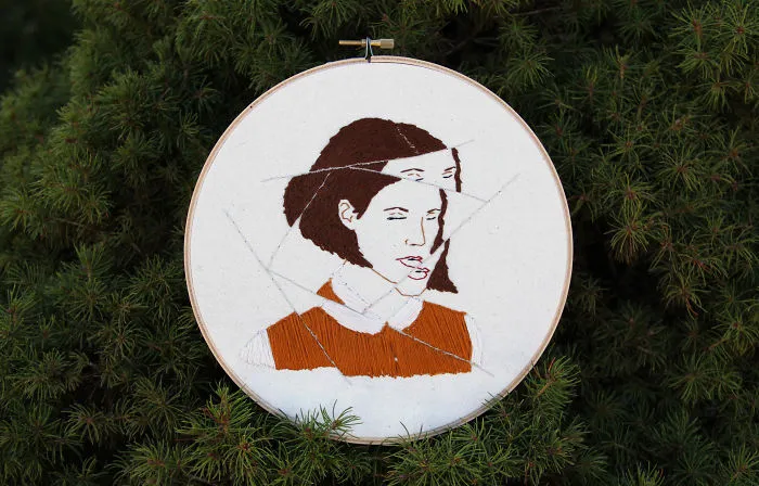 I Embroidered Fractured Portraits Of Women Showing The Complex Feelings I Experienced After The Election