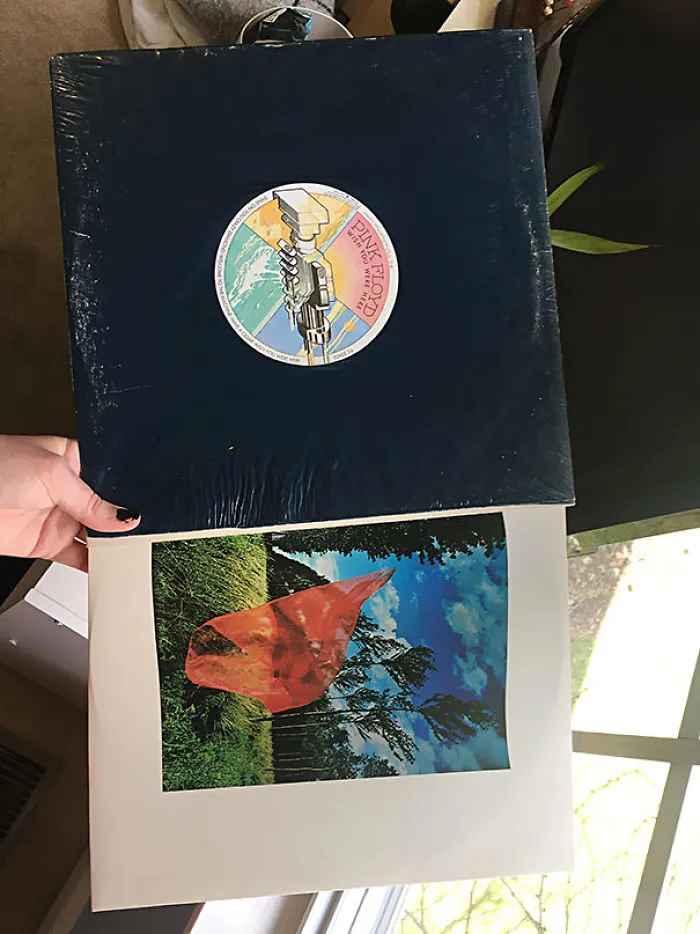 Primera edición en vinilo de Wish you were here de Pink Floyd, aún en el envoltorio, por 1$