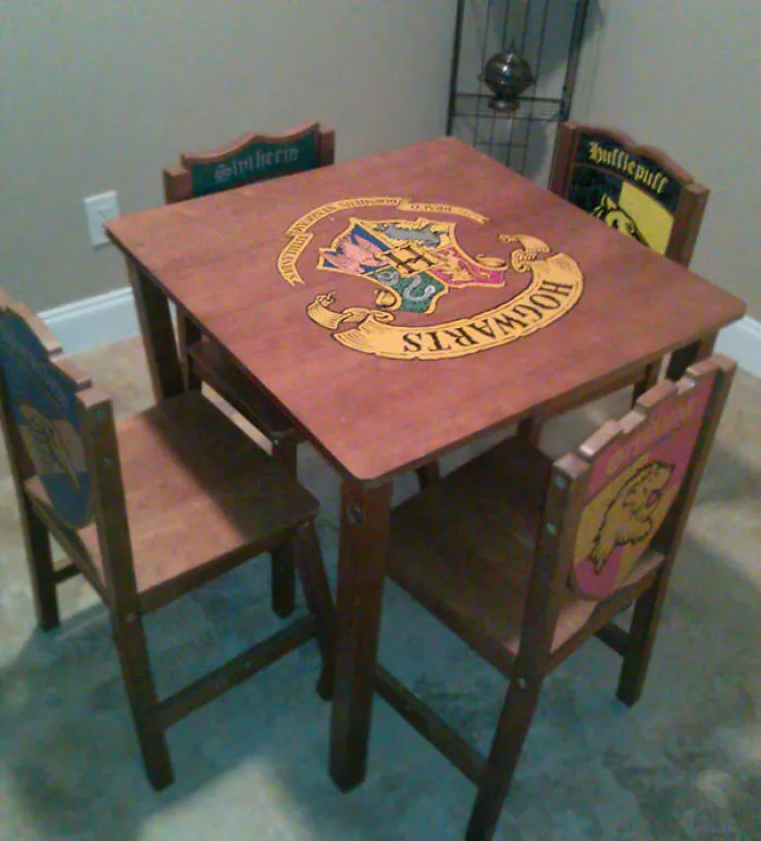 Una mesa de Harry Potter
