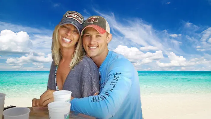 Couple Asks Internet To Photoshop Out Shirtless Guy From Engagement Photo, Regrets It Immediately