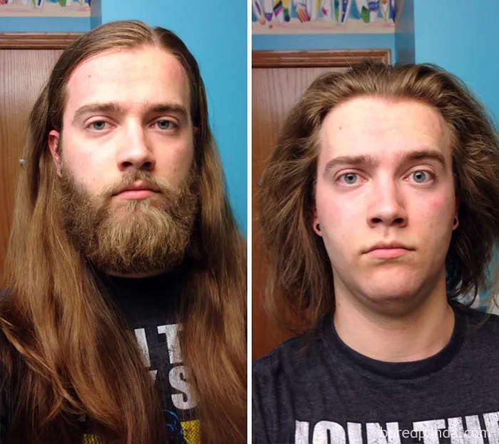Decidí donar mi pelo y ya de paso me afeité la barba