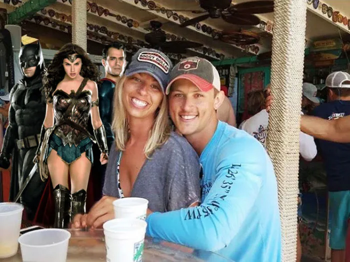 Couple Asks Internet To Photoshop Out Shirtless Guy From Engagement Photo, Regrets It Immediately