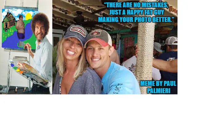 Couple Asks Internet To Photoshop Out Shirtless Guy From Engagement Photo, Regrets It Immediately