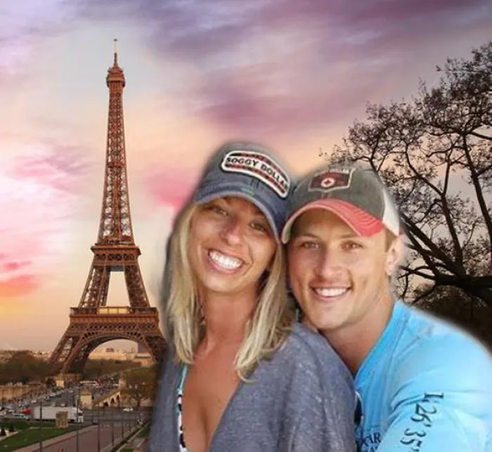 Couple Asks Internet To Photoshop Out Shirtless Guy From Engagement Photo, Regrets It Immediately