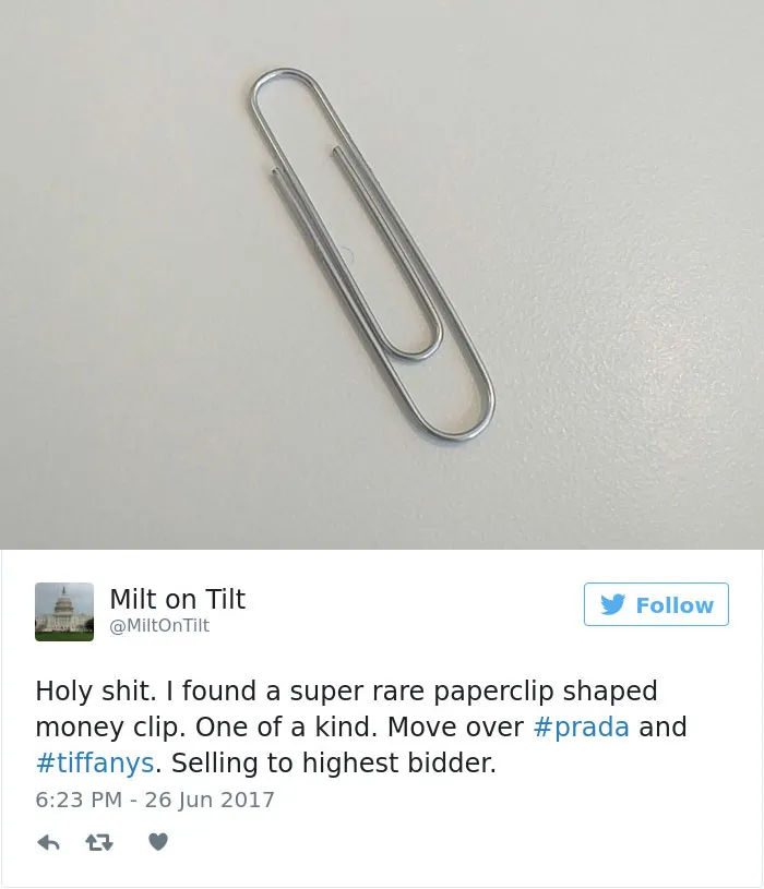 Here's How The Internet Reacted To Prada Releasing A Paperclip For $185 (10+ Pics)