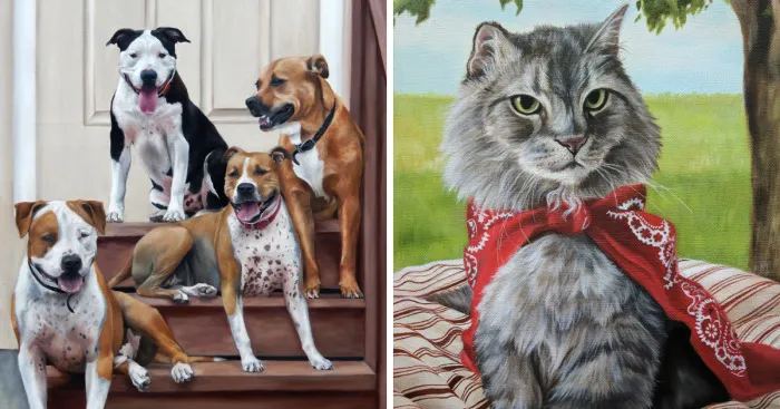 I Create Custom Paintings Of People's Pets