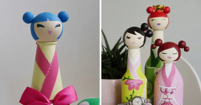 I Collected Glass Bottles And Ended Up Creating Japanese Dolls