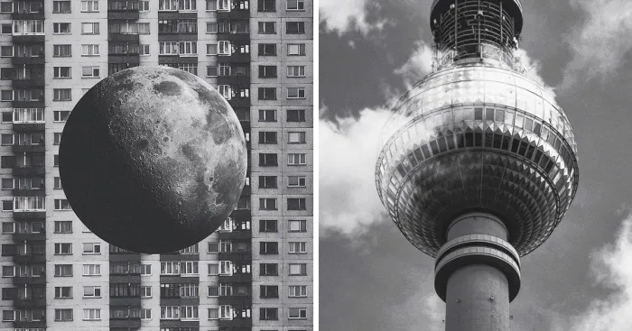 Cosmic Black & White Photo Illustrations Of Architecture