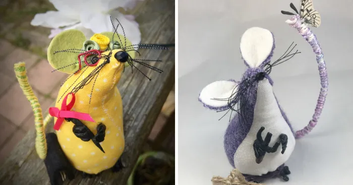 I Made These Small Mice From Harris Tweed And Gave Them Jobs
