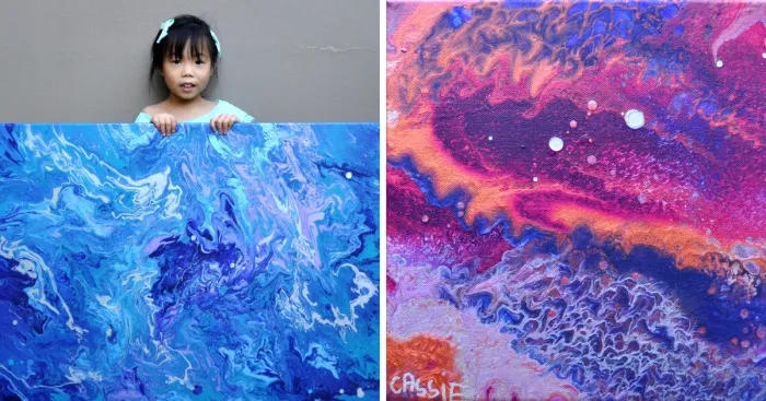 5-Year-Old Has Donated Over $750 To Charity By Painting Galaxies