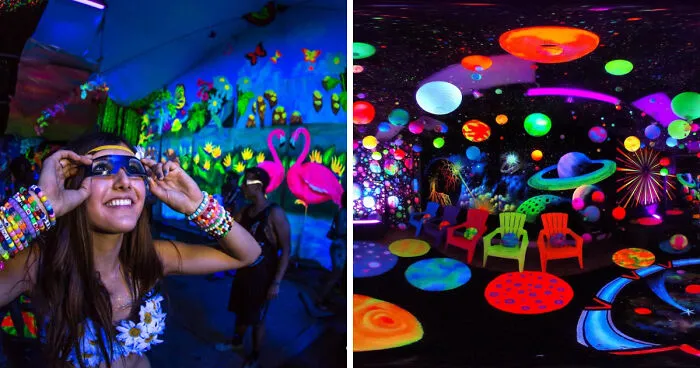 I Create Mind-Blowing 3d Blacklight Art Installations