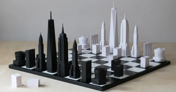 The New York Skyline Chess Set