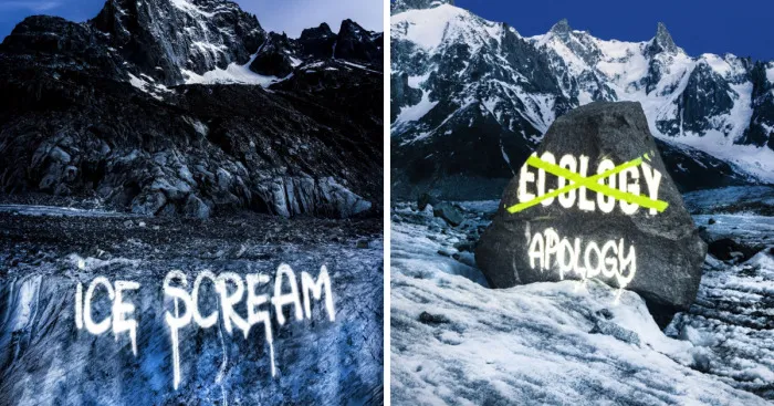 Ice Scream: First 'Street Art' Work On French Glacier