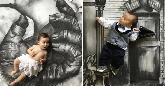 I Incorporate My Son Into My Drawings