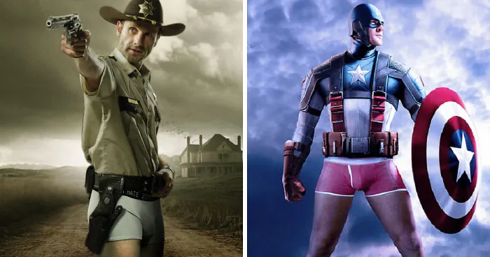 Inspired By “No Pants Day” Artists Remove Pants Of Celebrities And Famous Characters