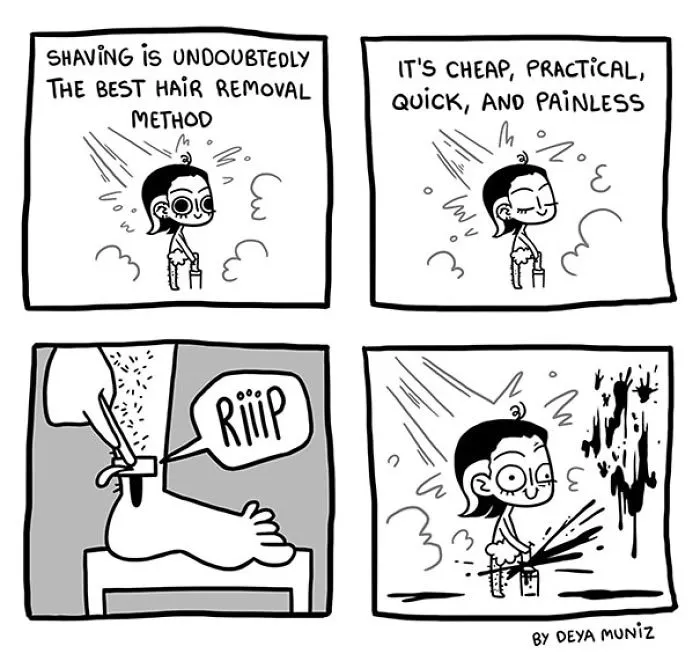 43 Hilariously Painful Comics About Shaving That Only Women Will Truly Understand