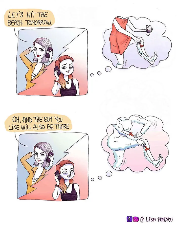 43 Hilariously Painful Comics About Shaving That Only Women Will Truly Understand