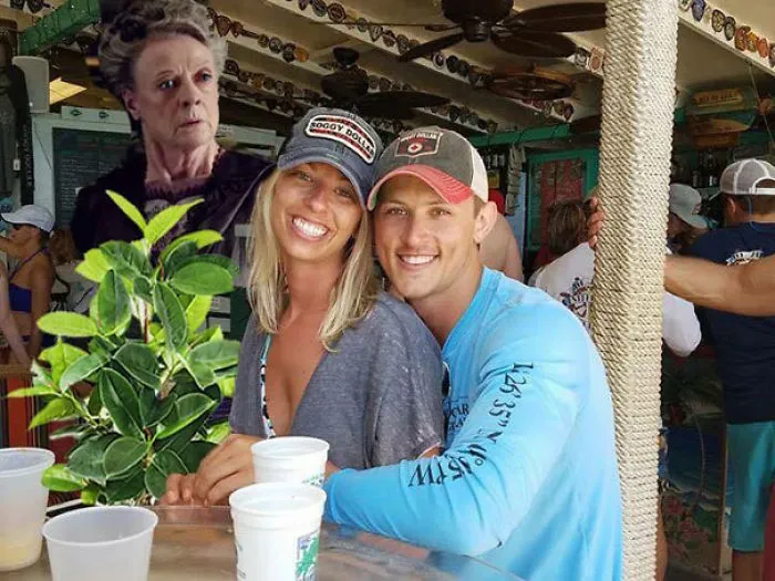 Couple Asks Internet To Photoshop Out Shirtless Guy From Engagement Photo, Regrets It Immediately