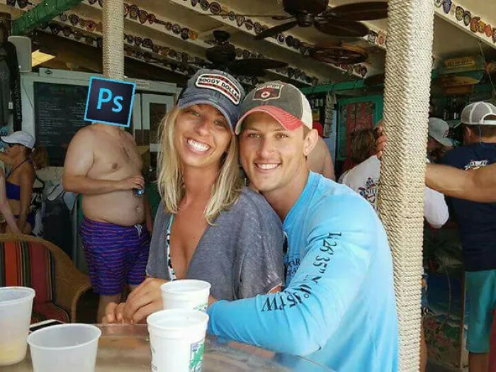 Couple Asks Internet To Photoshop Out Shirtless Guy From Engagement Photo, Regrets It Immediately