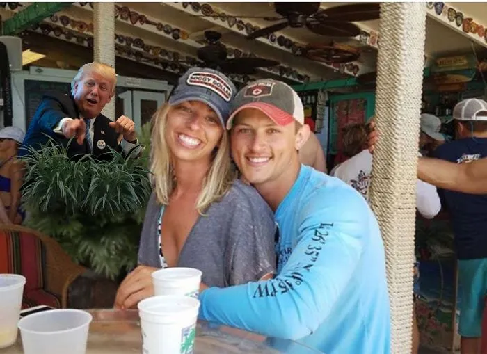 Couple Asks Internet To Photoshop Out Shirtless Guy From Engagement Photo, Regrets It Immediately